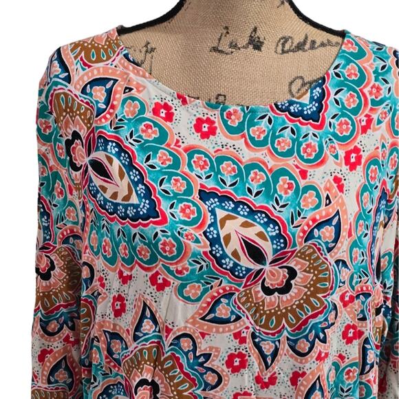 Chico's Multicolor Floral and Paisley Super Soft Stretch Tunic Size 3 XL - Picture 5 of 7